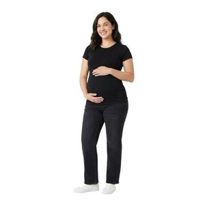 NWT Abercrombie & Fitch Maternity Ankle Straight Black Jeans Women’s 32 Short